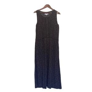 Ines de la Fressange x Uniqlo Maxi Dress Polka Dot Pintuck M Pockets Boho